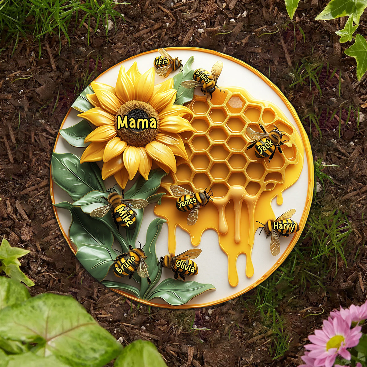 Happy Mother's Day - Personalized Mother Round Shaped Stone