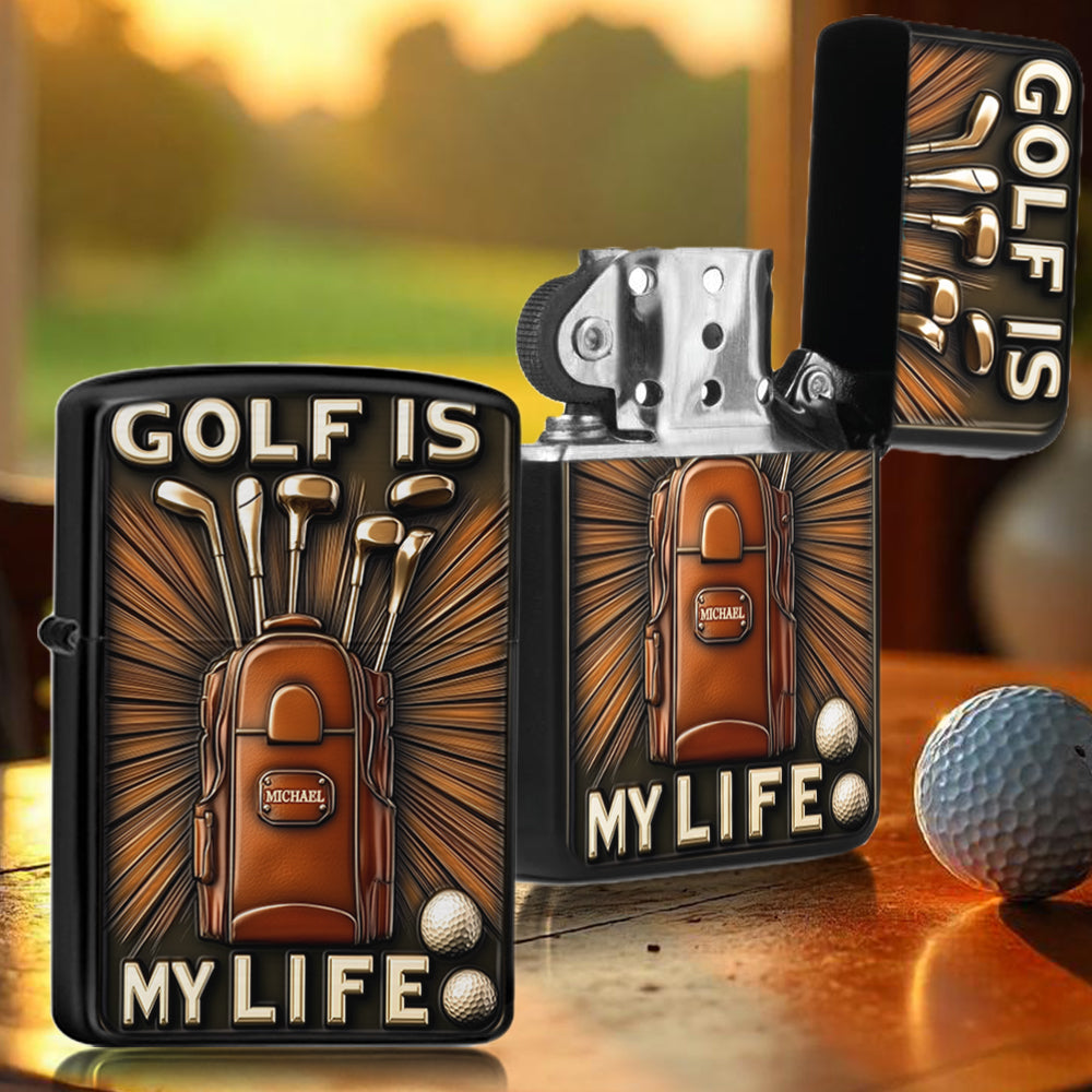 Golf ist mein Leben – personalisiertes Golffeuerzeug