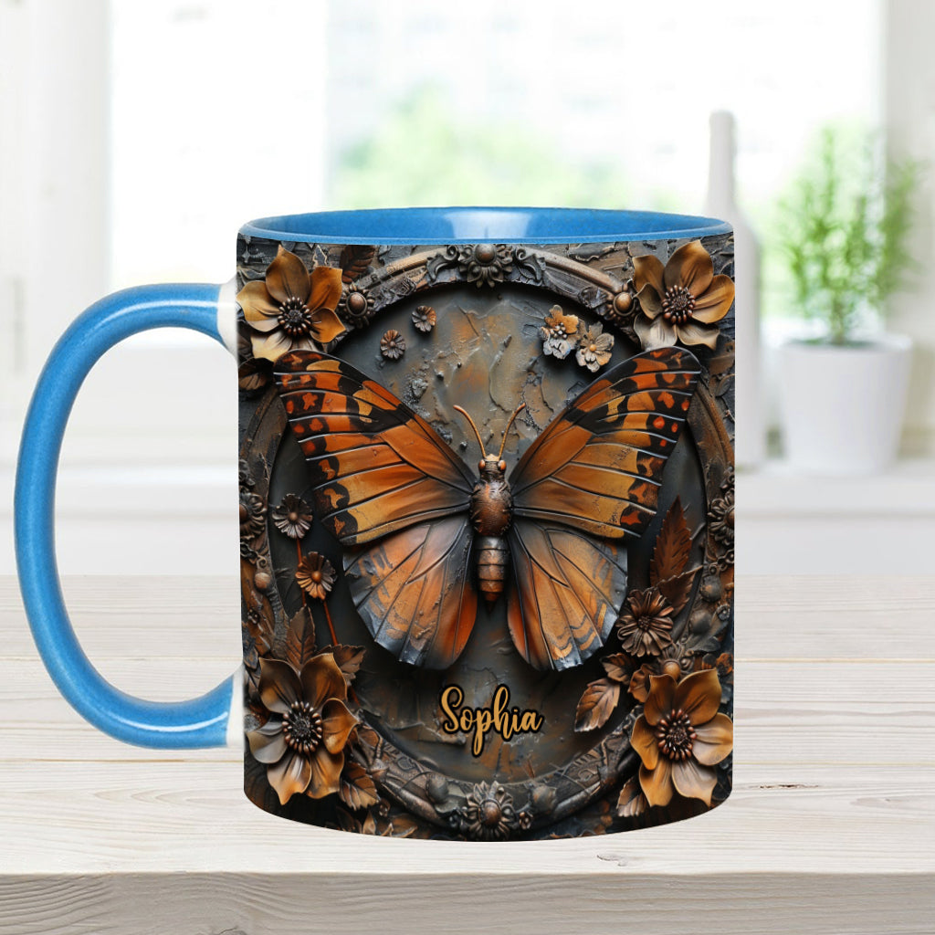 Wunderschöne Monarchfalter-Tasse mit personalisiertem Schmetterlingsmotiv