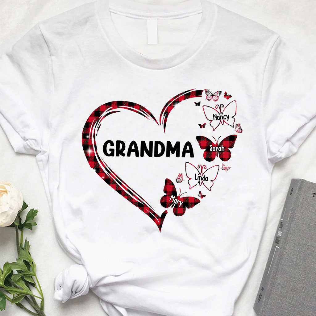 Grandma Butterfly - Gift for grandma, mom - Personalized T-shirt And Hoodie