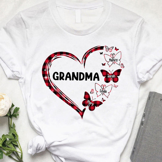 Grandma Butterfly - Gift for grandma, mom - Personalized T-shirt And Hoodie