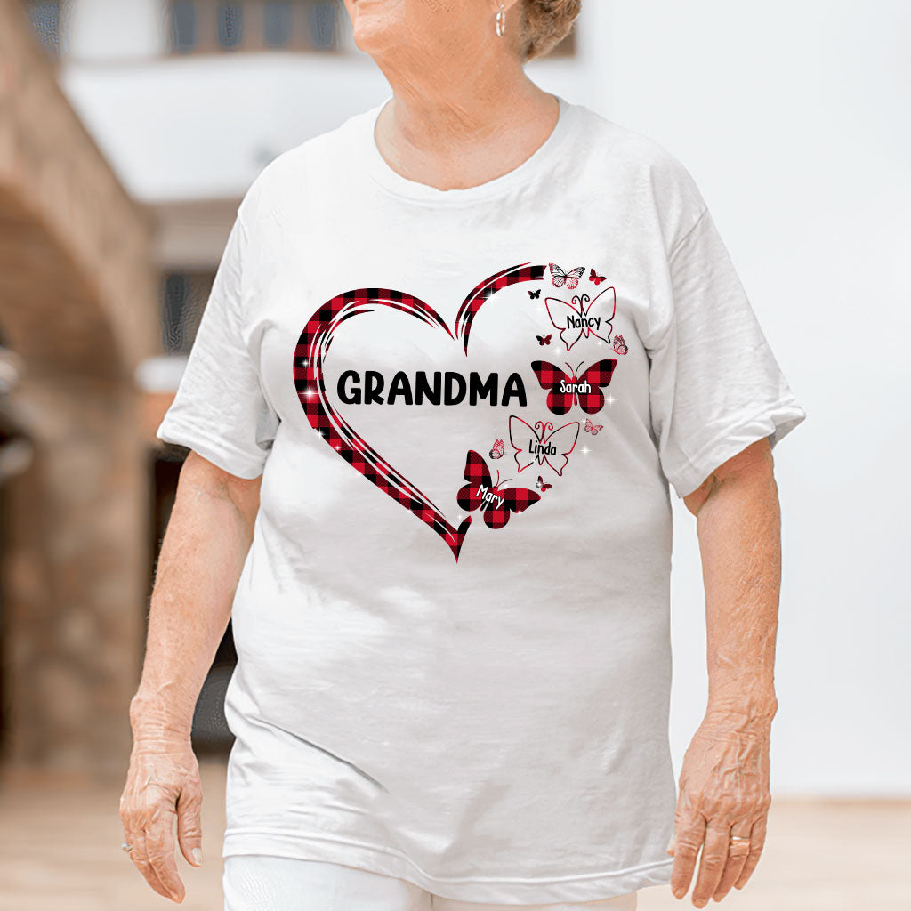 Grandma Butterfly - Gift for grandma, mom - Personalized T-shirt And Hoodie