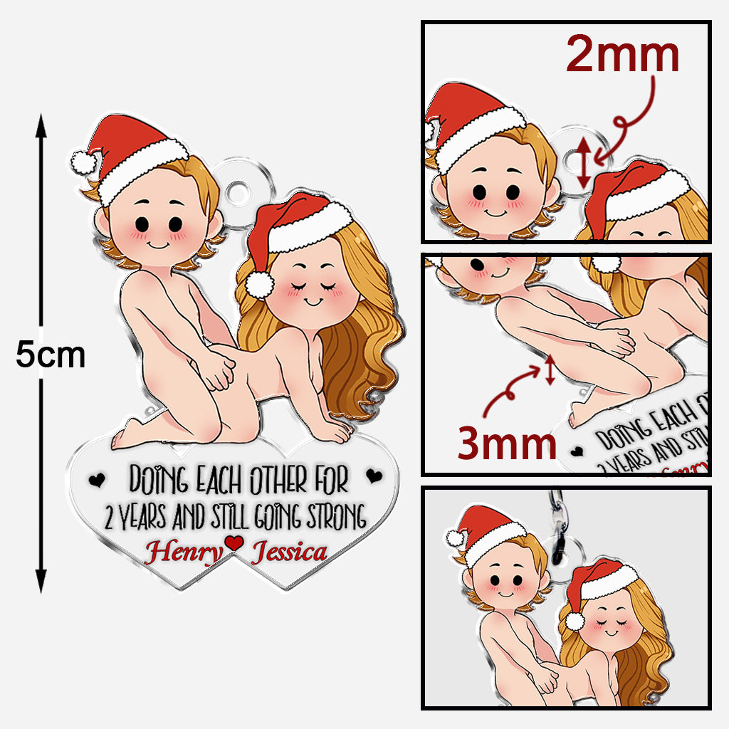 Doing Each Other - Personalized Couple Custom Shaped Keychain