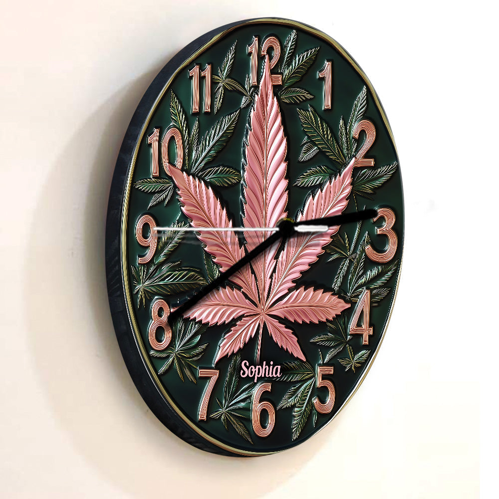 Il est 420 quelque part - Horloge murale personnalisée sur le thème du cannabis