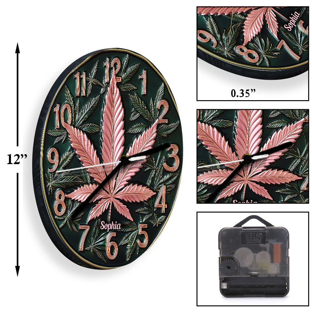 Il est 420 quelque part - Horloge murale personnalisée sur le thème du cannabis