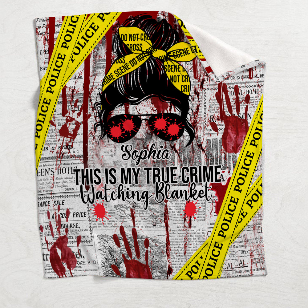 This Is My True Crime Watching Blanket - Personalized Blanket