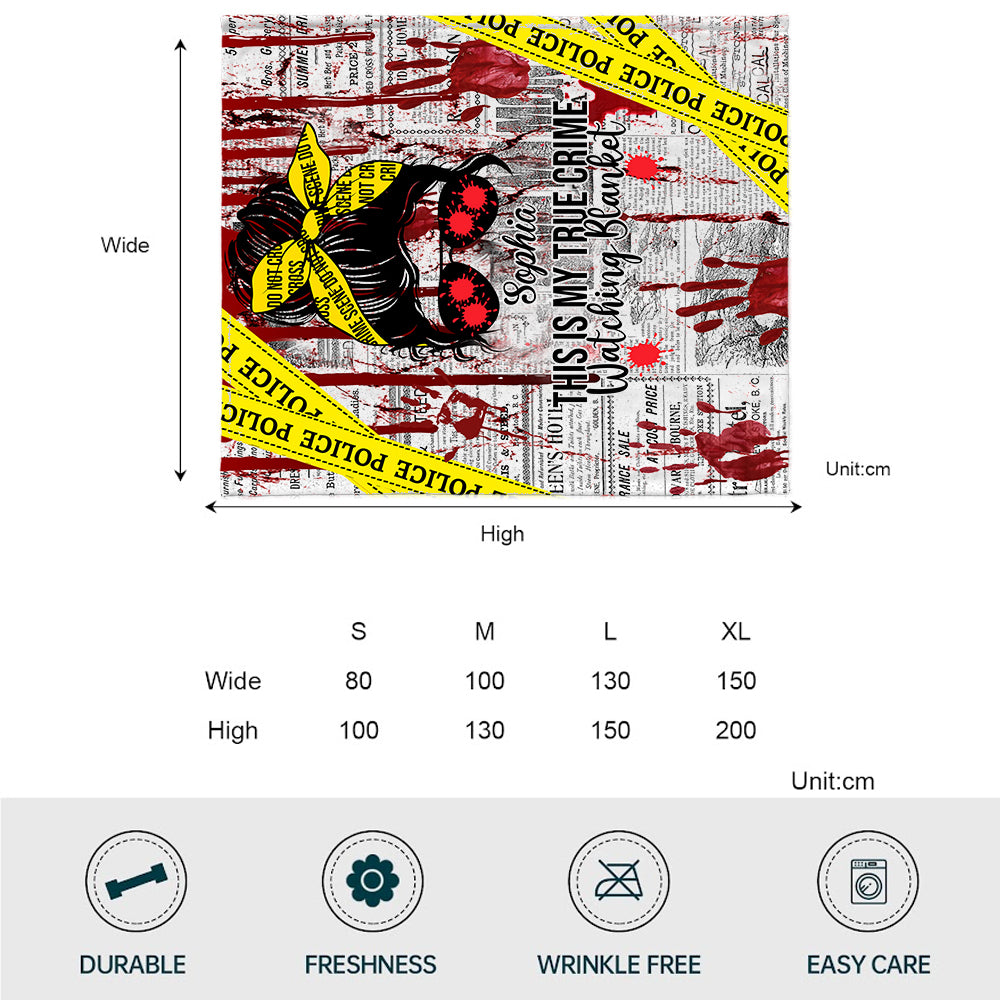This Is My True Crime Watching Blanket - Personalized Blanket