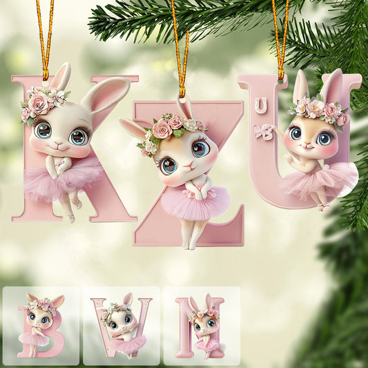 Ballet Bunny Alphabet - Personalized Ballet Ornament