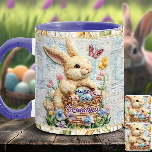 Happy Easter - Personalized Grandma Accent Mug