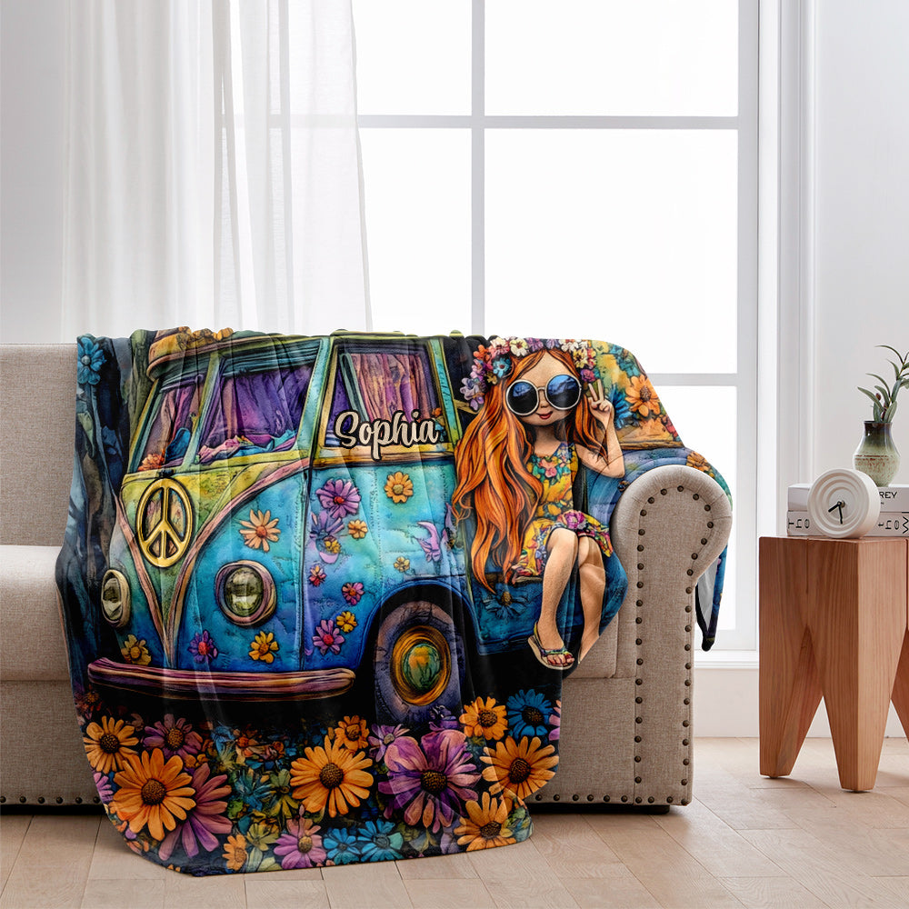 Fantastischer Wohnwagen – personalisierte Hippie-Decke