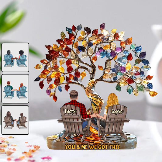 You And Me We Got This - Personalized Couple Custom Shaped Acrylic Plaque
