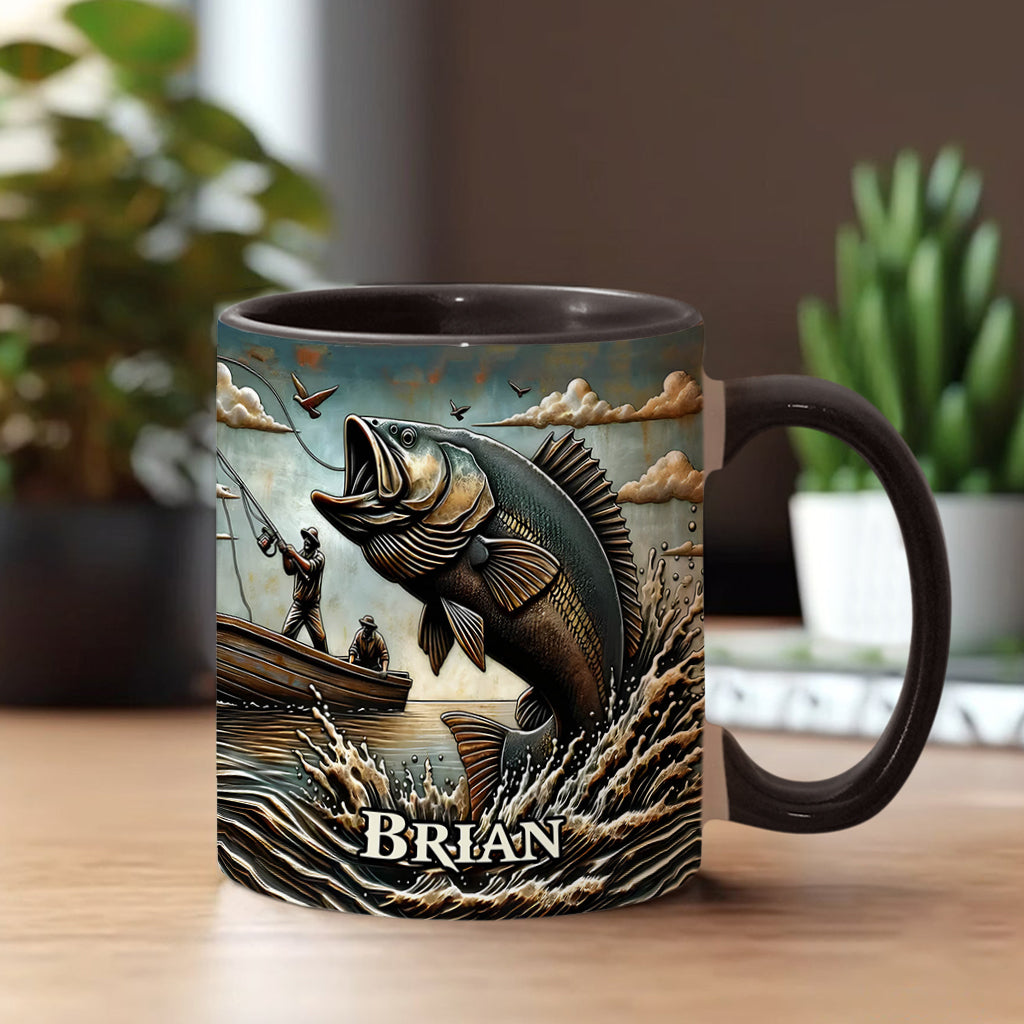 Mug personnalisé « Passionné de pêche »