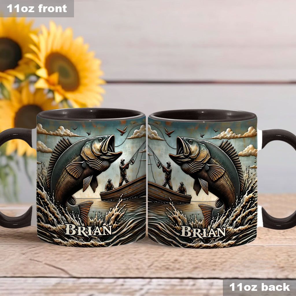 Mug personnalisé « Passionné de pêche »