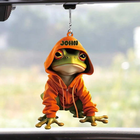 Love Frogs - Personalized Frog Car Ornament