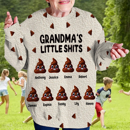 Grandma's Little Shits - Personalized Grandma All Over Shirt
