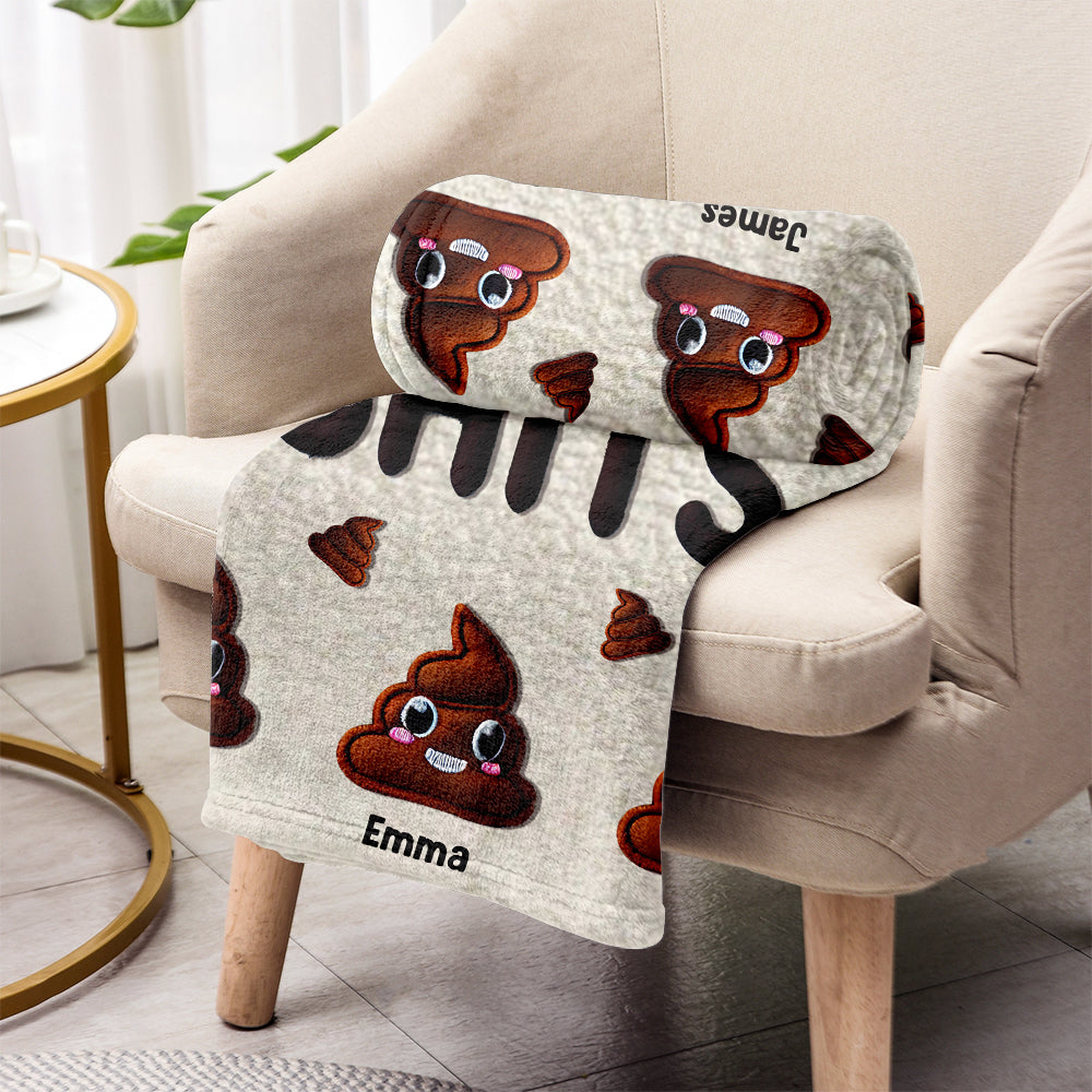 Grandma Nana Mama Little Shits - Personalized Grandma Blanket