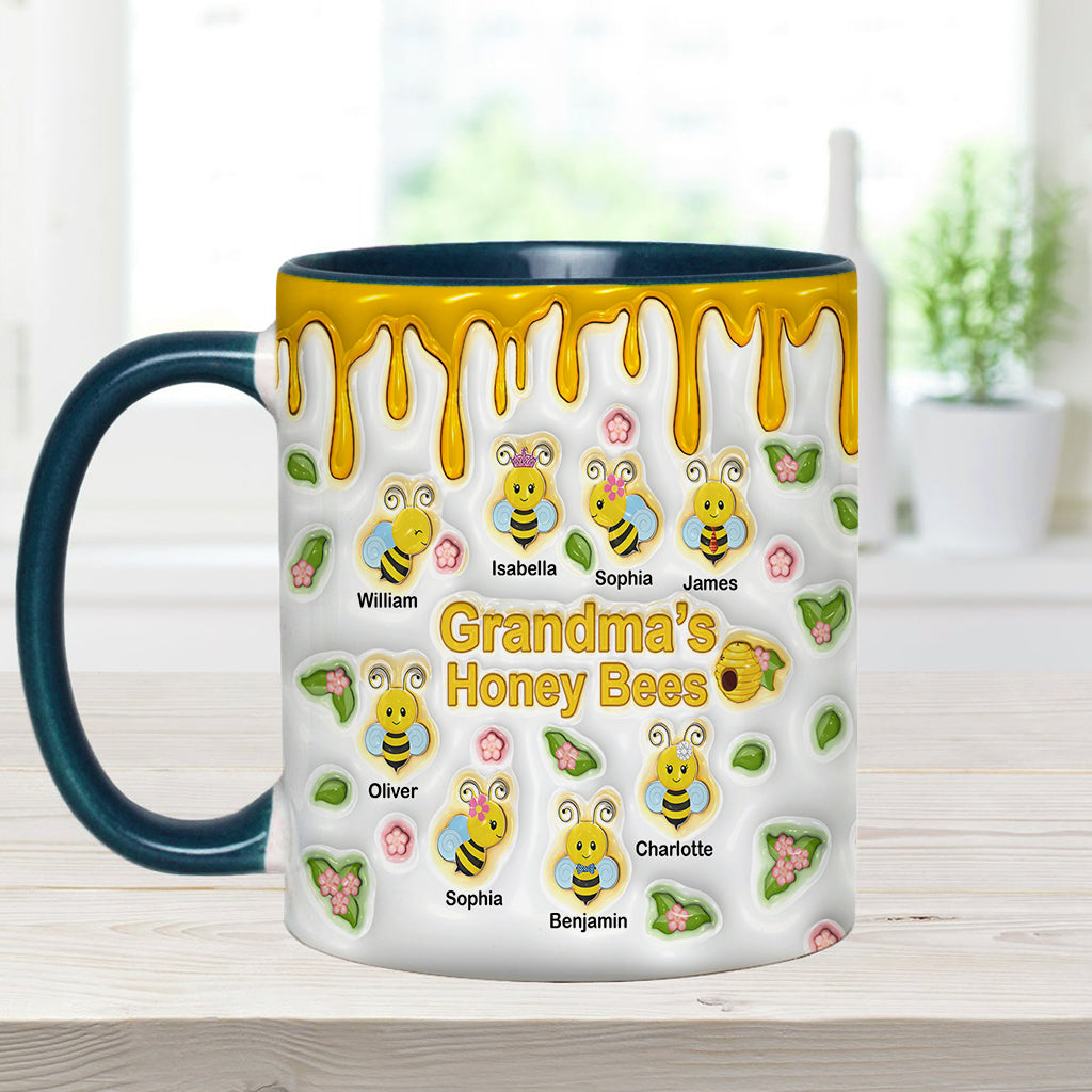 Grandma's Honey Bees - Personalized Grandma Accent Mug