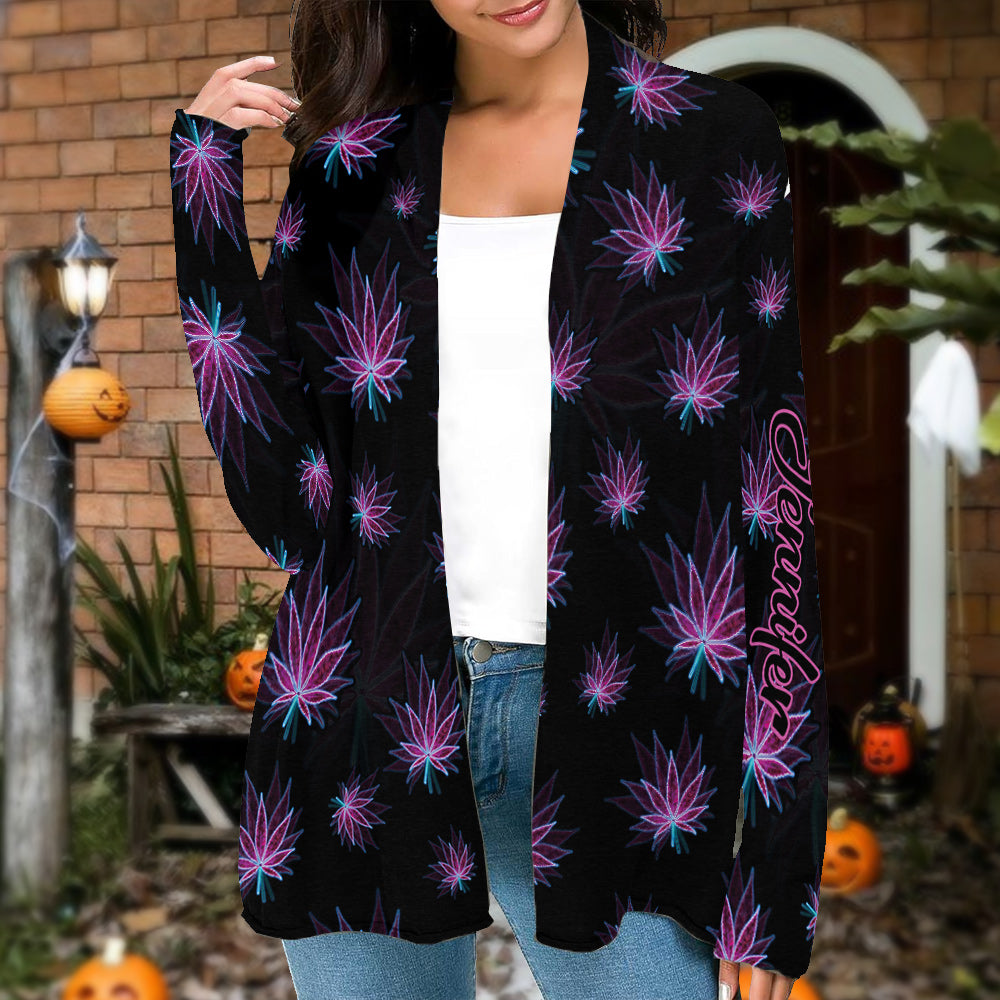 Atemberaubendes Blatt - Personalisierter Weed-Cardigan
