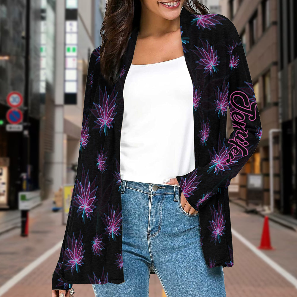 Atemberaubendes Blatt - Personalisierter Weed-Cardigan