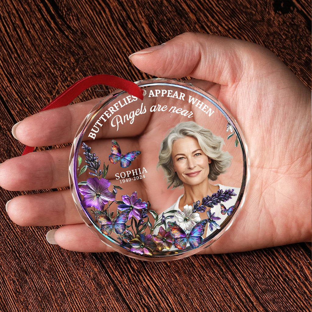 I'm Always With You - Personalized Memorial Round Shaped Glass Ornament