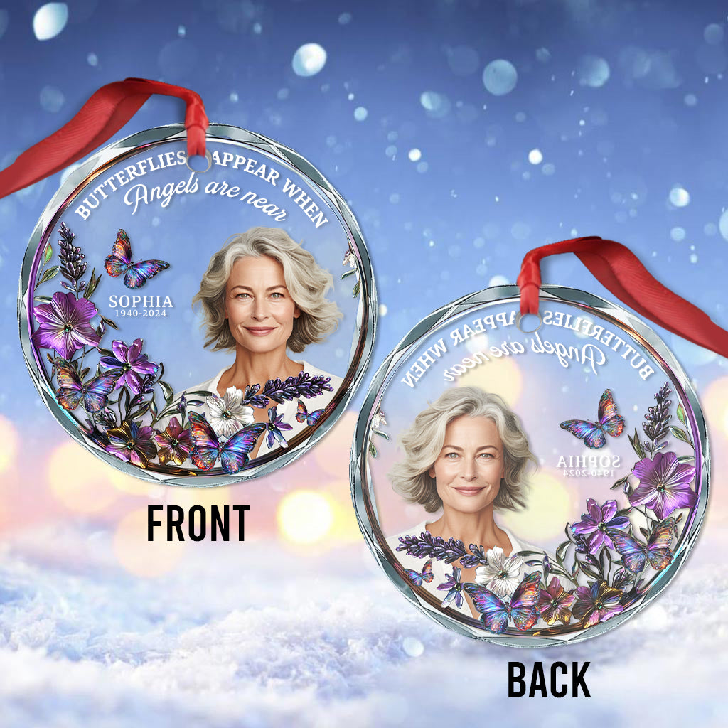 I'm Always With You - Personalized Memorial Round Shaped Glass Ornament