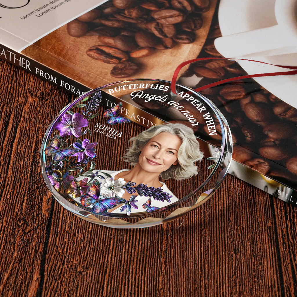 I'm Always With You - Personalized Memorial Round Shaped Glass Ornament