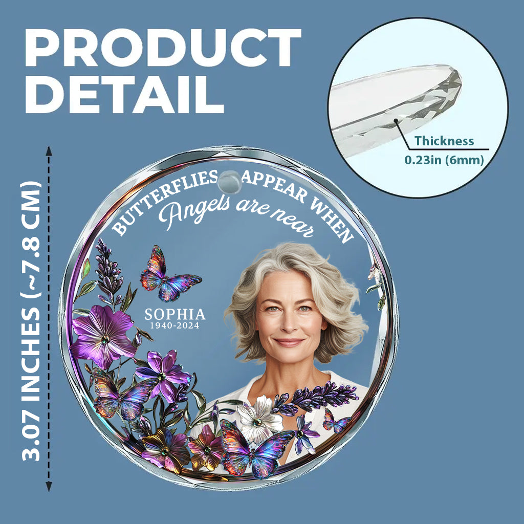 I'm Always With You - Personalized Memorial Round Shaped Glass Ornament