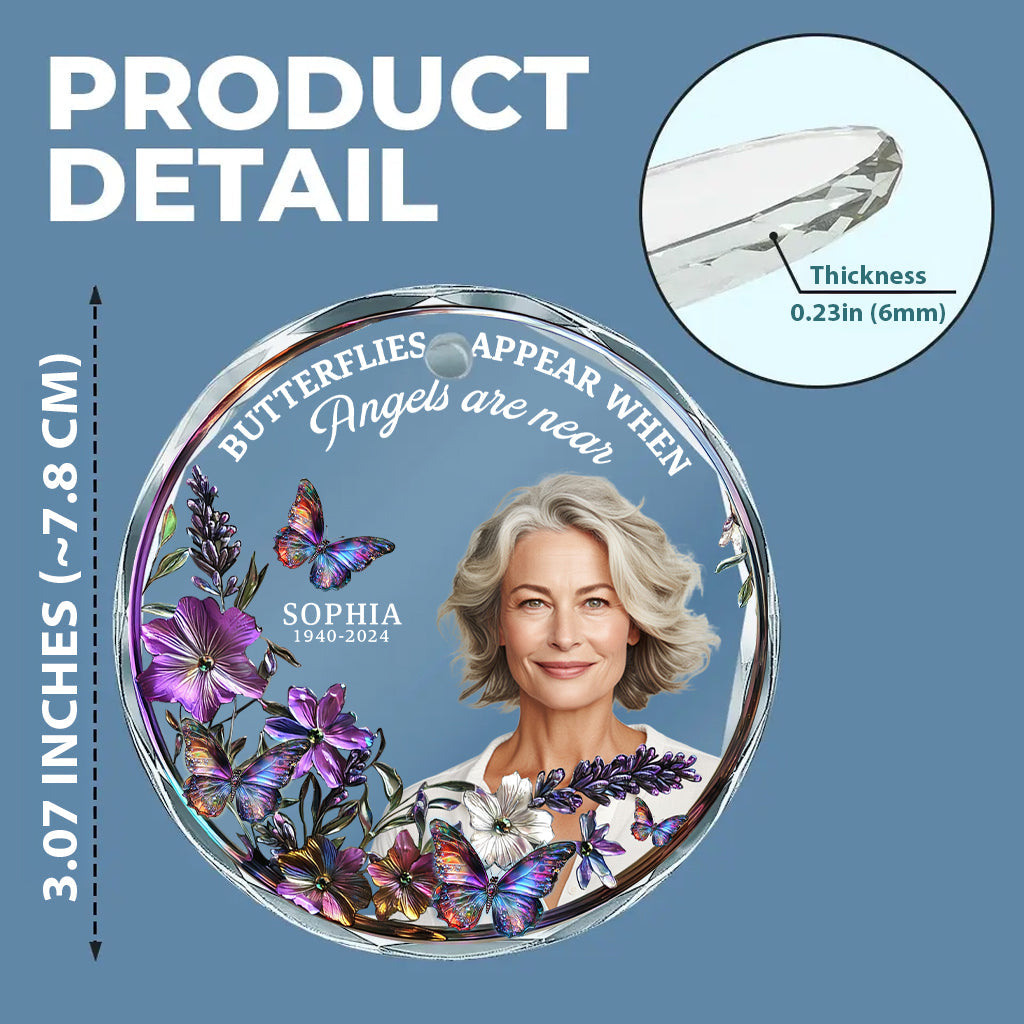 I'm Always With You - Personalized Memorial Round Shaped Glass Ornament