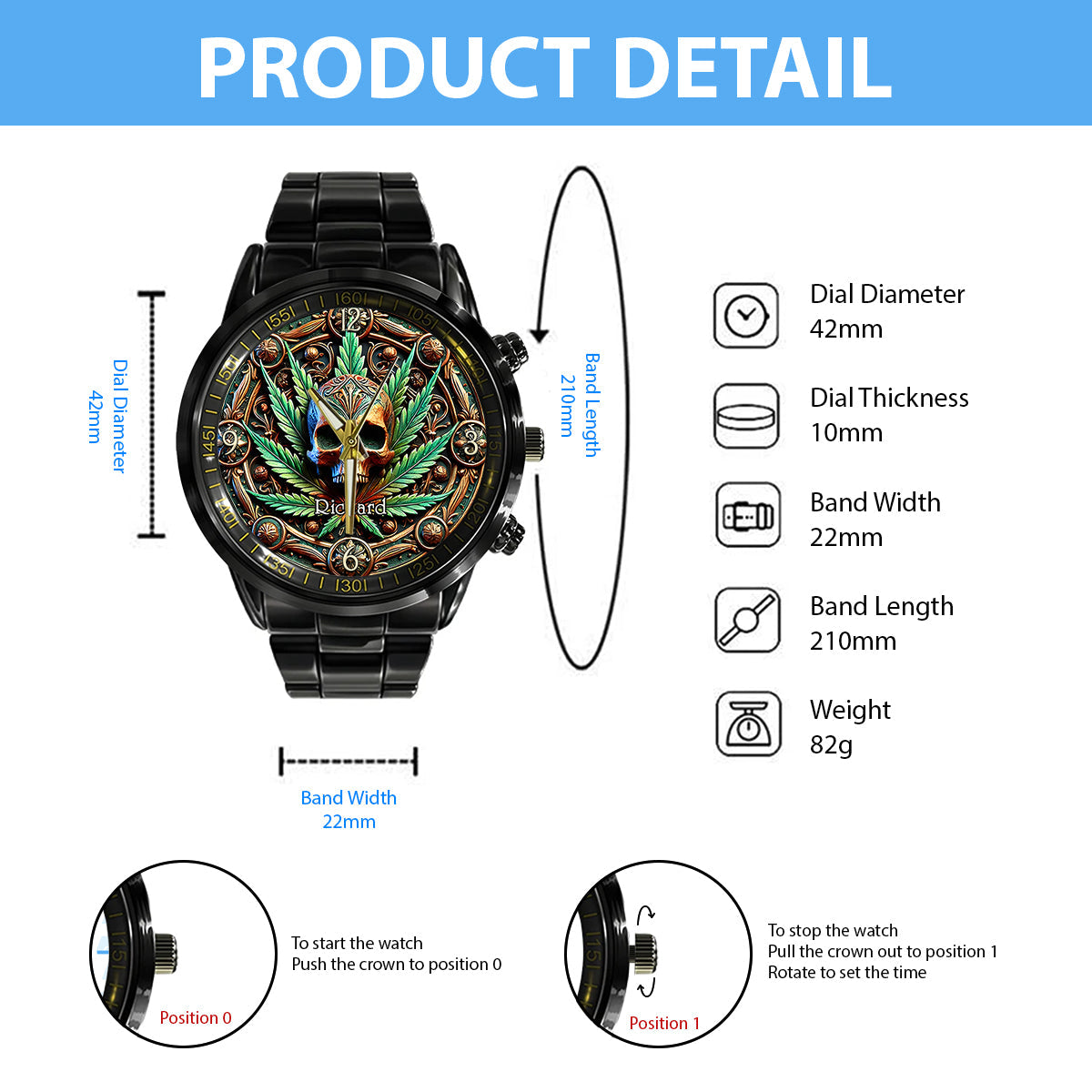 High Times – Personalisierte Weed-Handuhr