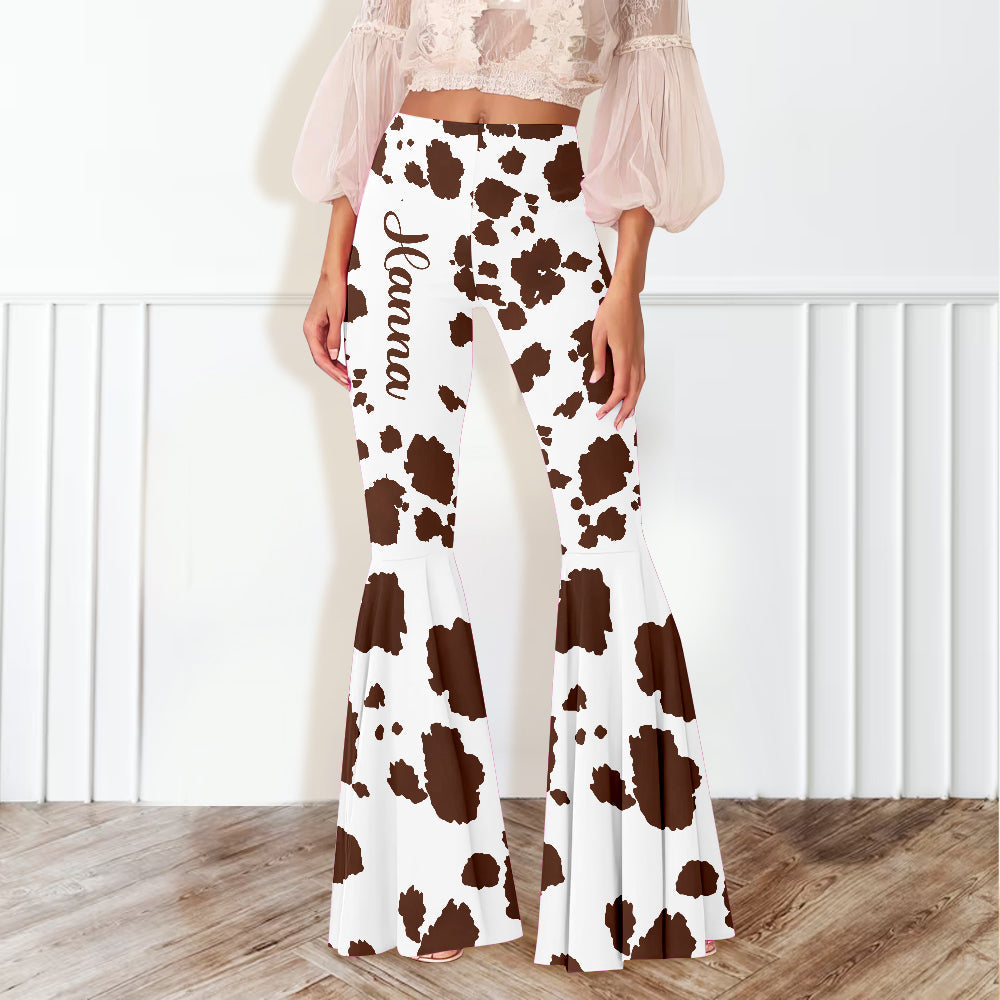 J'adore les leggings évasés personnalisés pour vaches Highland.