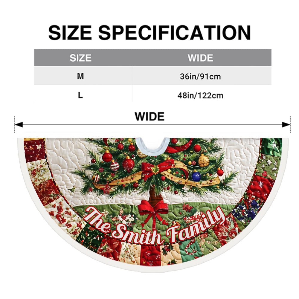 Frohe Weihnachten – Personalisierte Baumdecke für die Familie