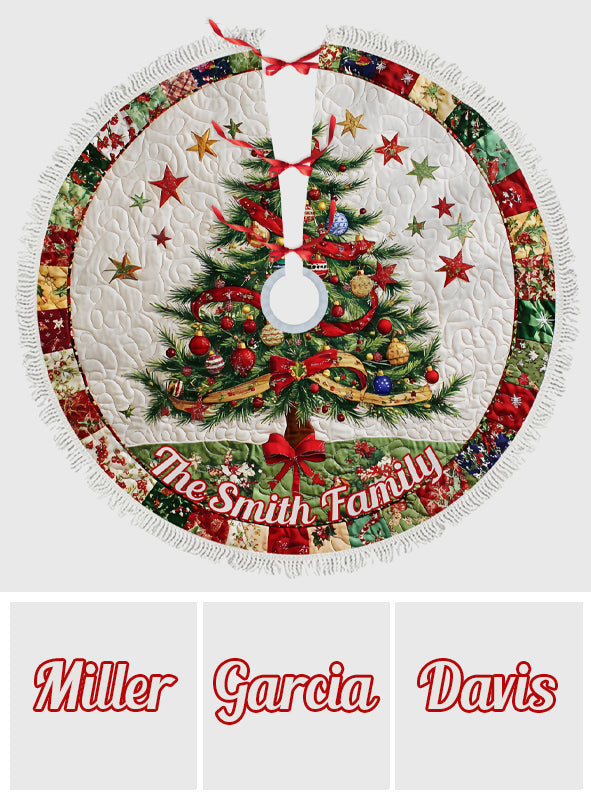 Frohe Weihnachten – Personalisierte Baumdecke für die Familie