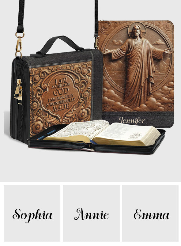 Ich bin ein Kind Gottes – Personalisierte christliche Bibelhülle aus Leder