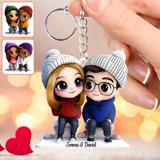 It's You & Me - Personalized Couple Keychain