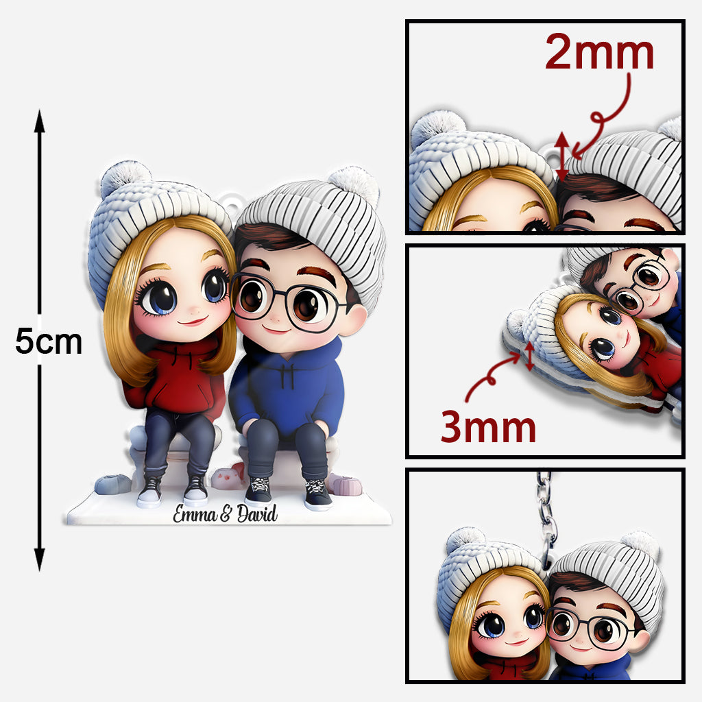 It's You & Me - Personalized Couple Keychain