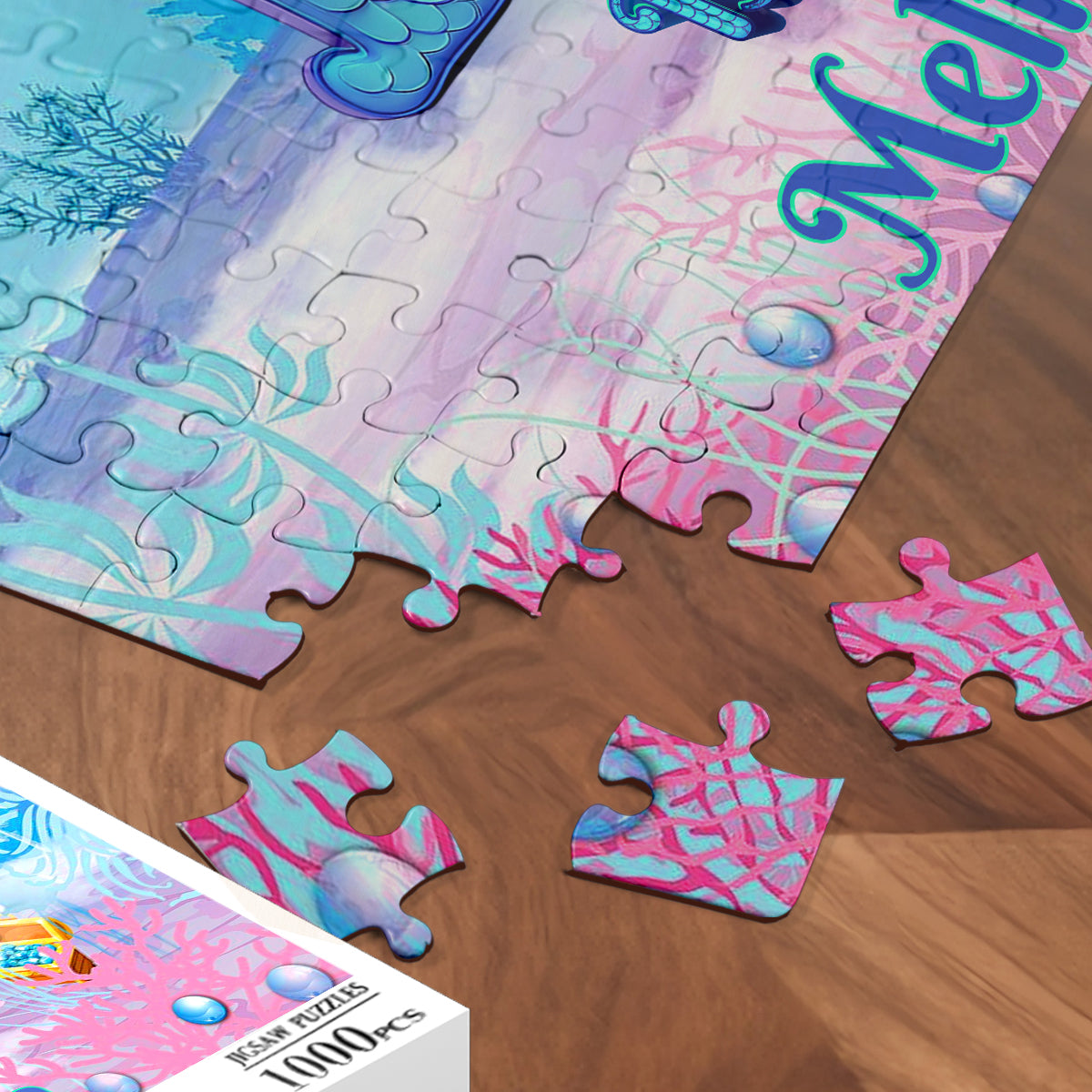 Wunderschöner Meerjungfrauenbrief – personalisiertes Kinderpuzzle