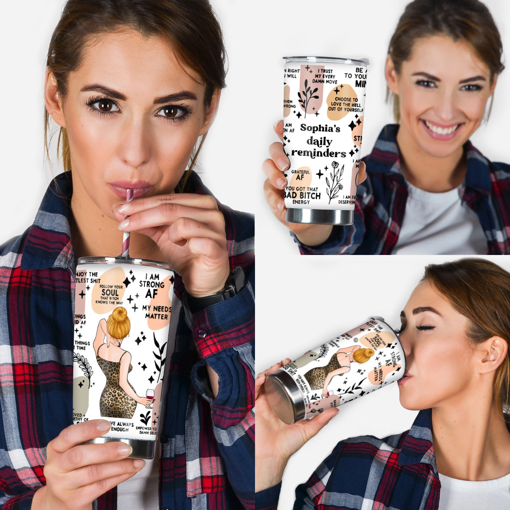 Tägliche Erinnerungen, Affirmationen, Motivation, Inspiration, Selbstliebe, positive Zitate – personalisierter Becher