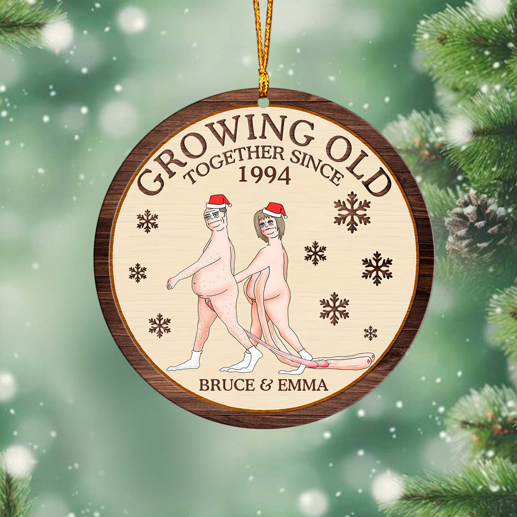 Growing Old Together - Personalized Couple Ornament