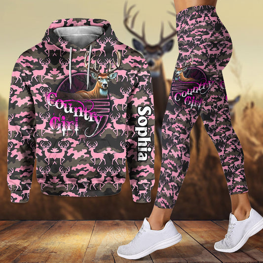 Country Girl - Personalized Hunting Hoodie and Leggings