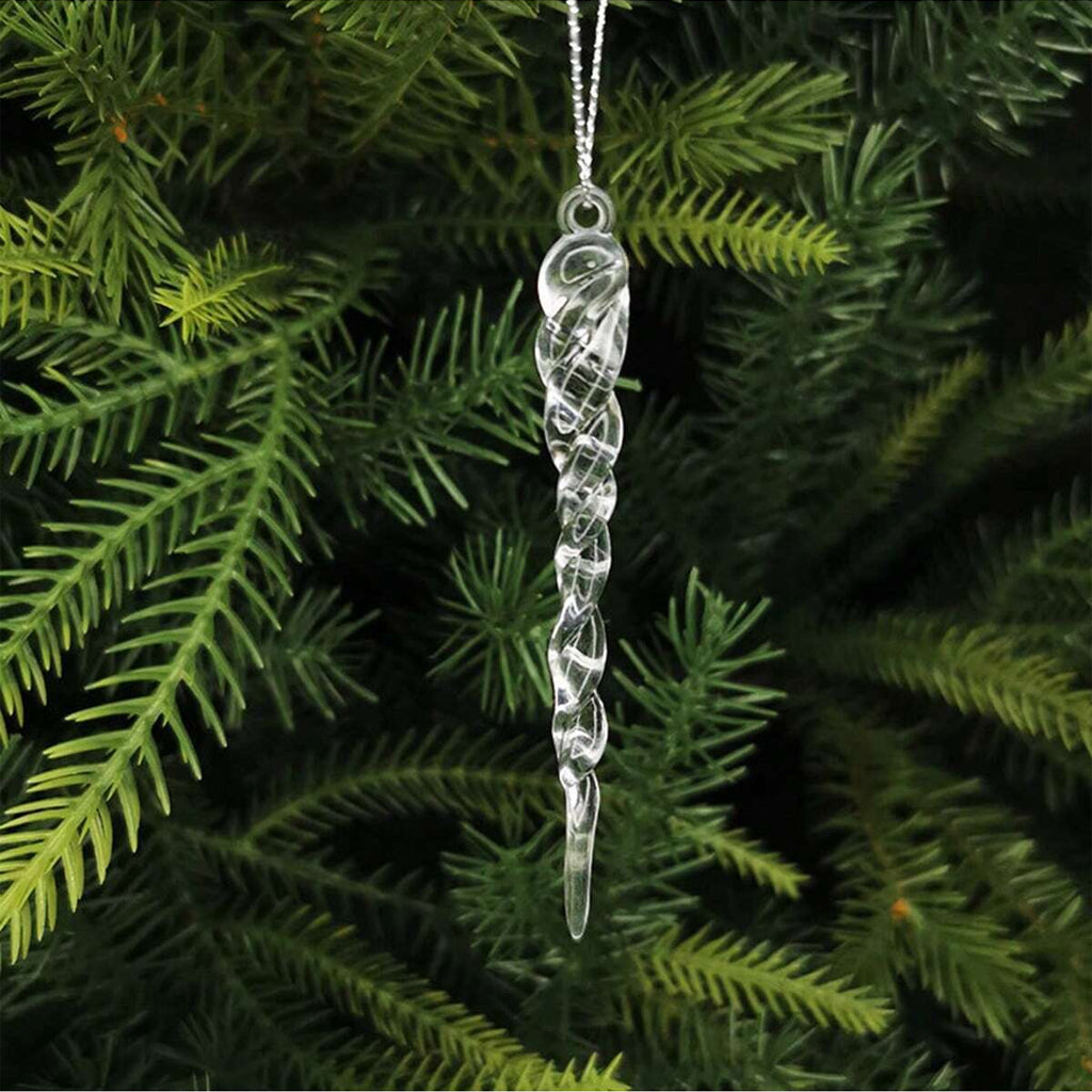 Eiszapfenornament aus Glas