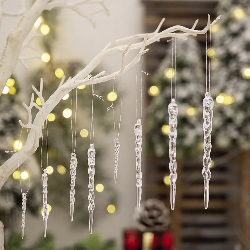 Eiszapfenornament aus Glas