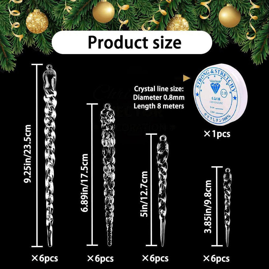 Eiszapfenornament aus Glas