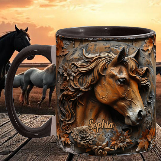 Stunning Horse Free Spirit - Personalized Horse Accent Mug