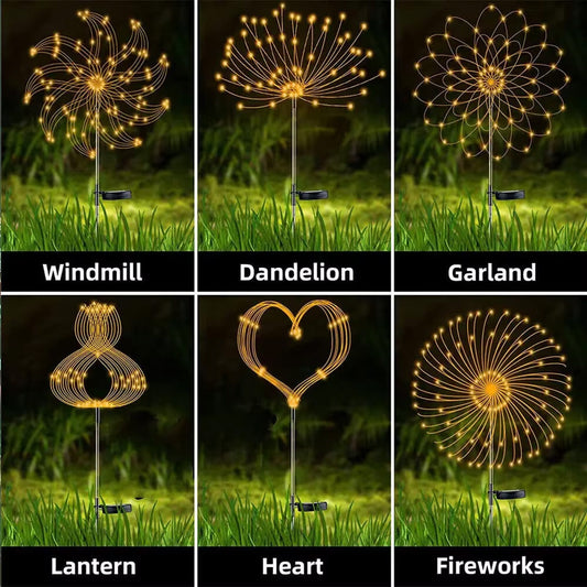 Solar-Feuerwerkslichter - Weihnachts-Solar-Feuerwerkslichter