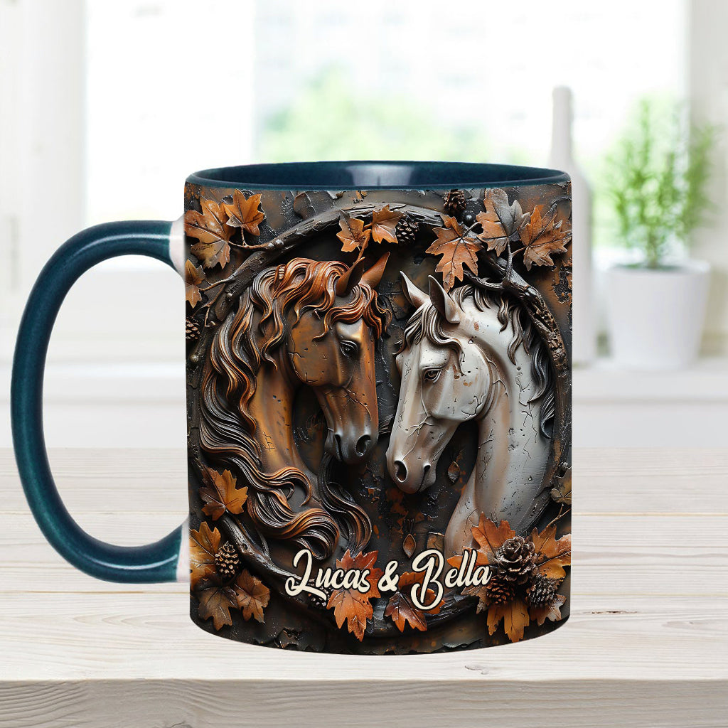 It's You & Me - Personalized Horse Accent Mug