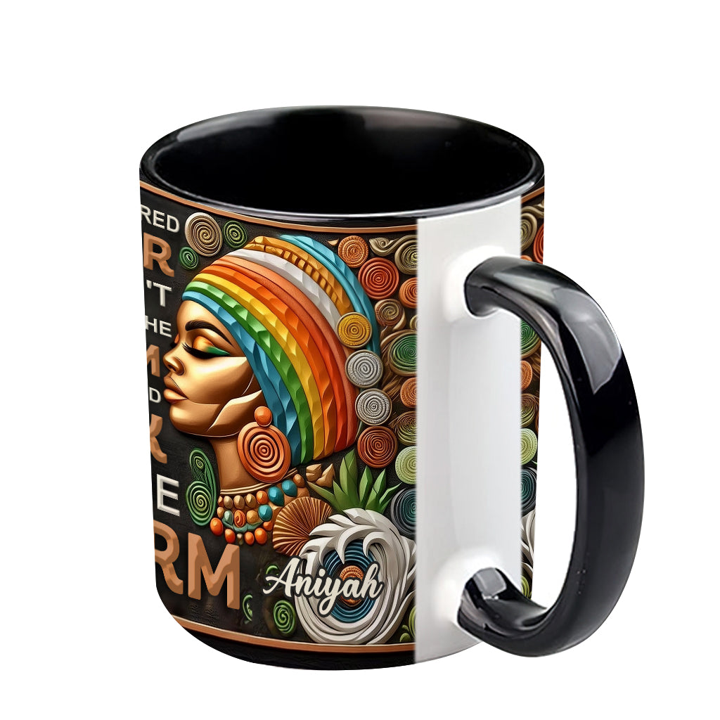 Ich bin der Sturm – Personalisierte Tasse mit afroamerikanischem Akzent
