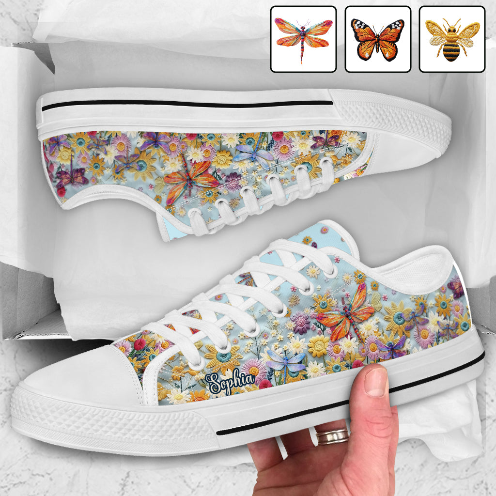 Jardin floral pollinisateur - Chaussures basses de jardinage personnalisées