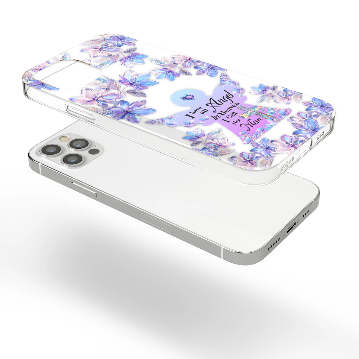 Angel In Heaven - Personalized Memorial Clear Phone Case