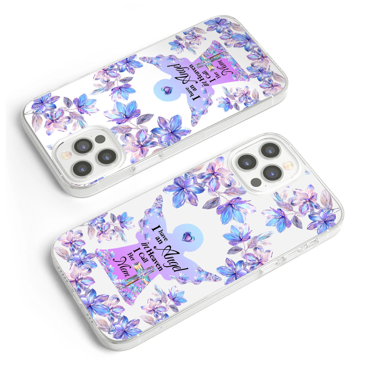 Angel In Heaven - Personalized Memorial Clear Phone Case