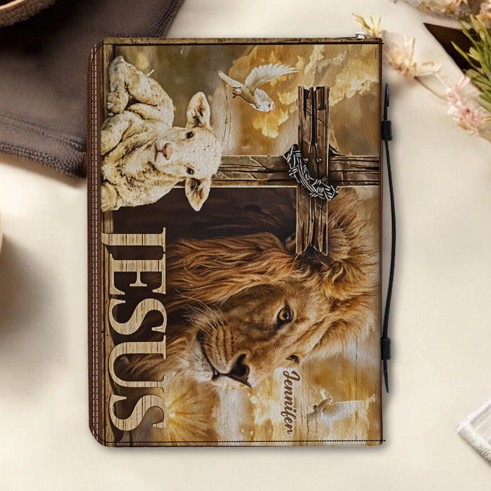 Mon Dieu, mon Roi - Étui à Bible en cuir personnalisé pour chrétiens